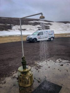 The outdoor shower north Iceland