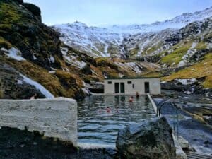 The wild swimming pool Seljavallalaug