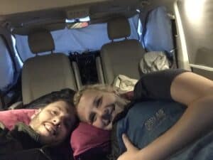 VW Camper bus sleeping