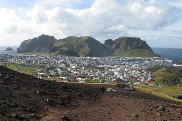 View from Eldfell crater