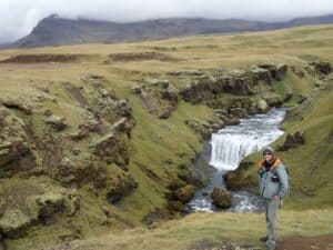 Waterfall above Skógafoss
