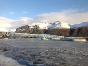 Winter by the Ice lake