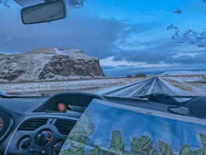 Winter driving Iceland