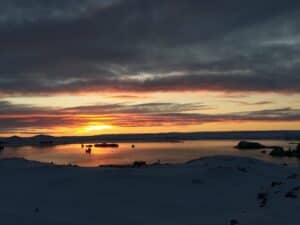 Winter evening in Iceland