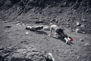 Working out by Jökulsárlón