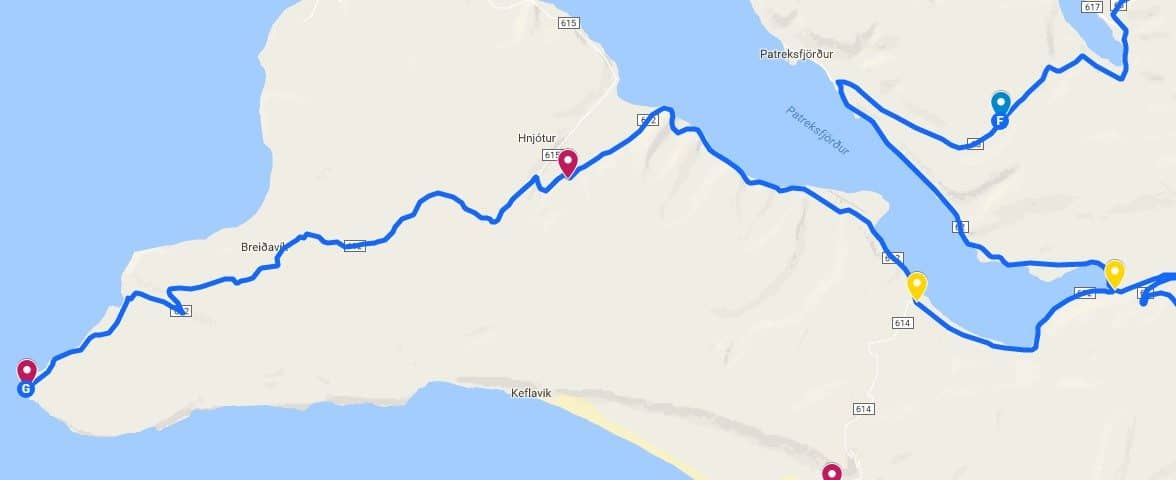 Driving to Látrabjarg