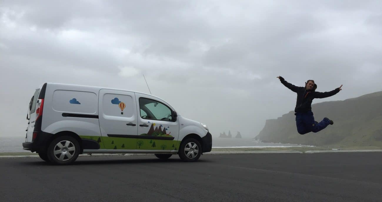 Black sand beach fun