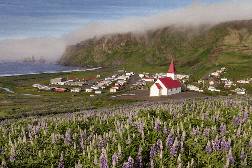 church and village in vík