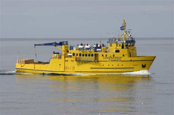 The Ferry Sæfari that takes you to Grímsey, Iceland's most northern island