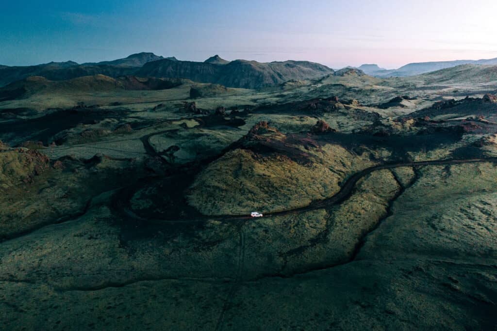 rent Toyota Hilux 4×4 Campervan driving highlands