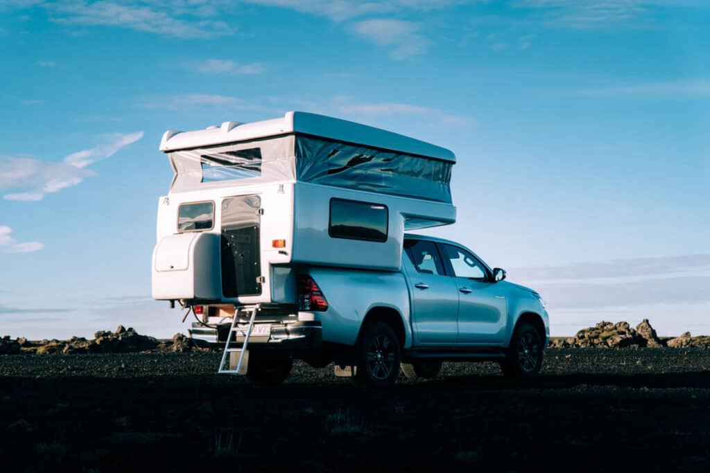 rent Toyota Hilux 4×4 Campervan with camper house Iceland