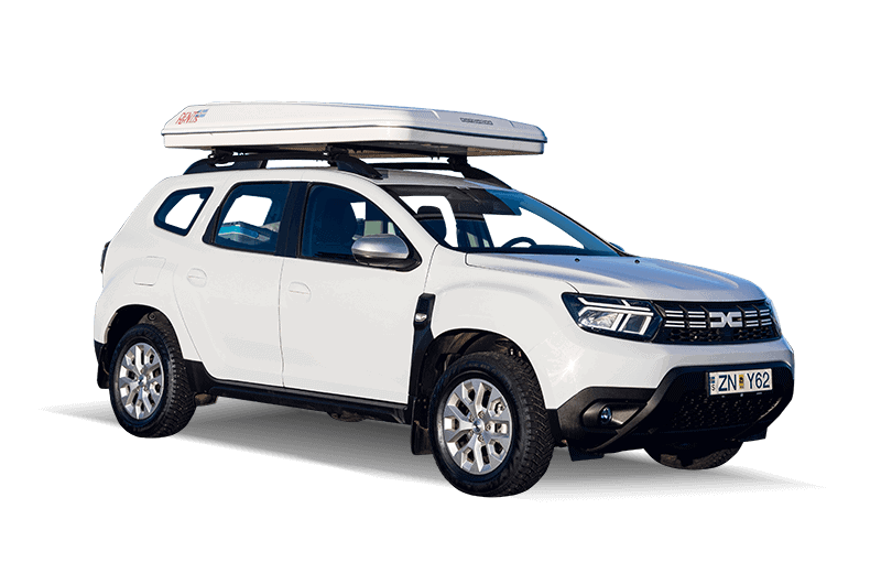 Dacia Duster 4×4 Roof top tent rent.is campervan
