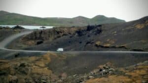 Driving to North Iceland