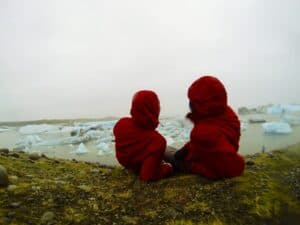 On the banks of Jökulsárlón