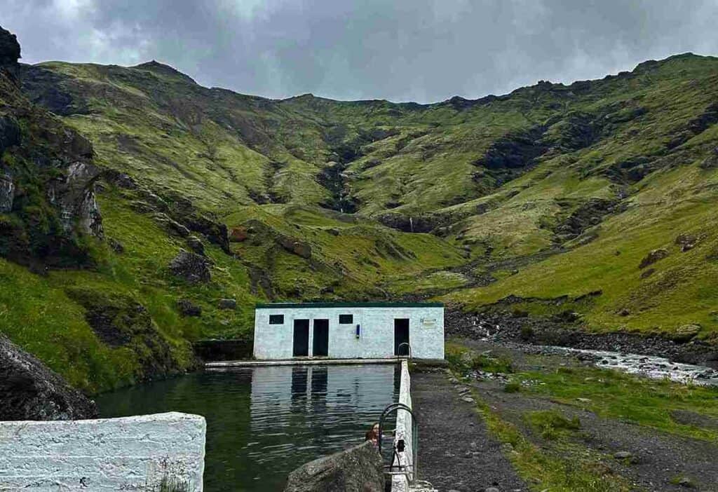  A remote pool located inbetween mountains