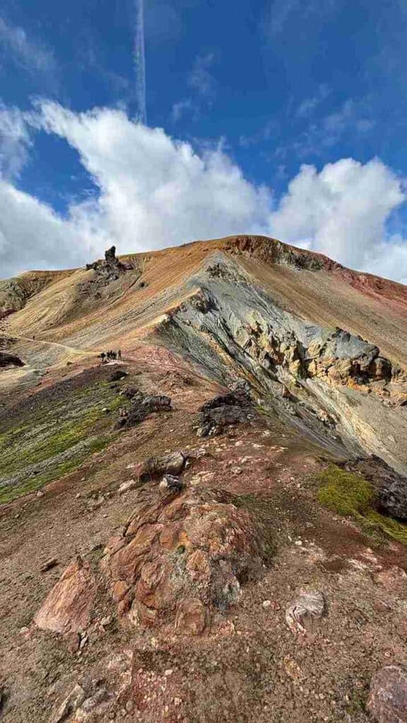 A beautiful mountain peak with blue skies