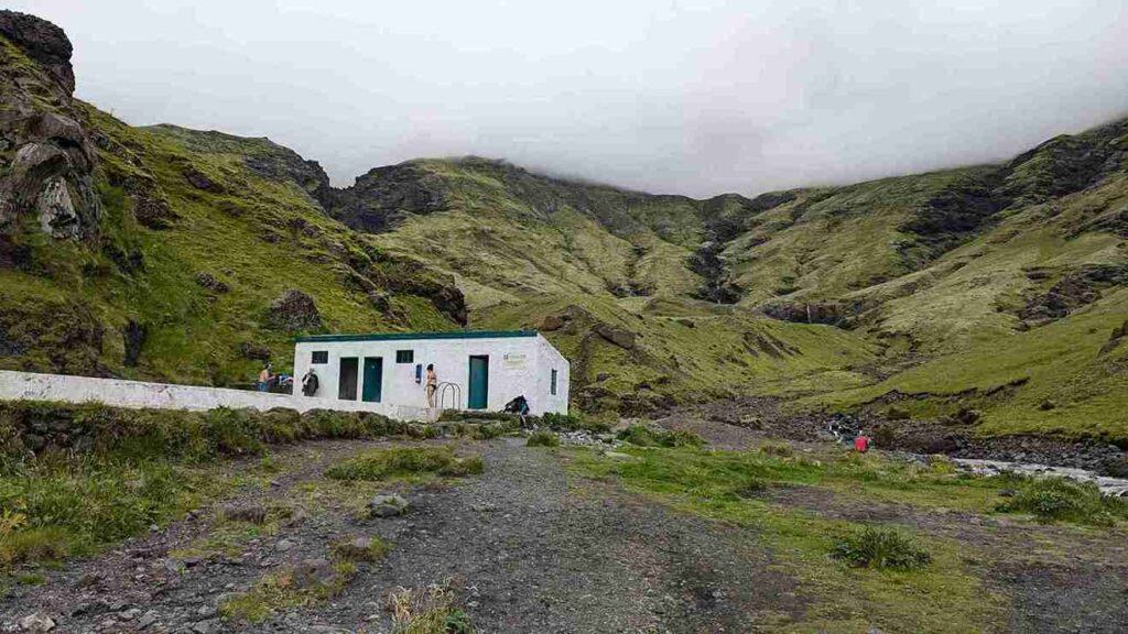 An outdoor pool Seljavallalaug
