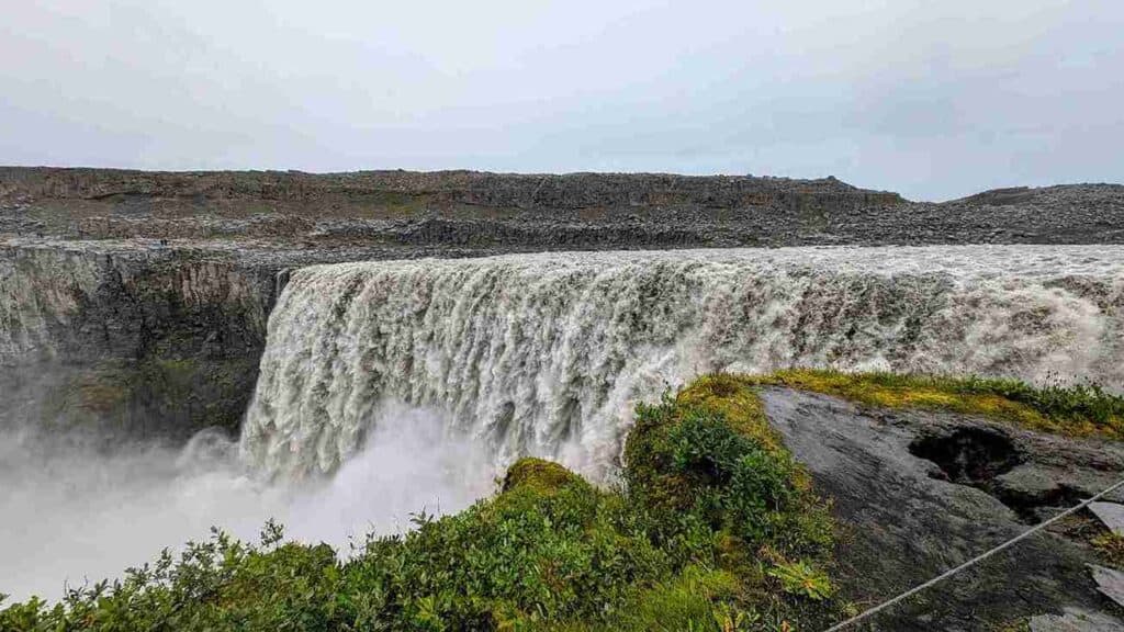 The big waterfall of Dettifoss, with a strong current