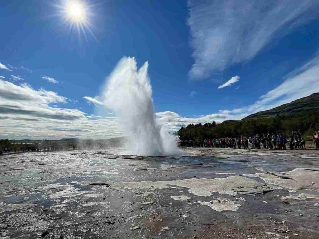The Geysir Blowing